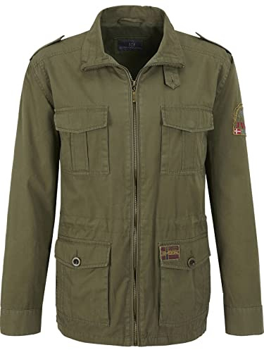 Jan Vanderstorm Herren Fieldjacket Bror | locker geschnittene Jacke aus 100% Baumwolle | große Größen L-7XL