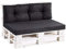 Gutekissen® Palettenkissen Palettenauflagen PPF (Rückenlehne 120x40 gesteppt, Schwarz)