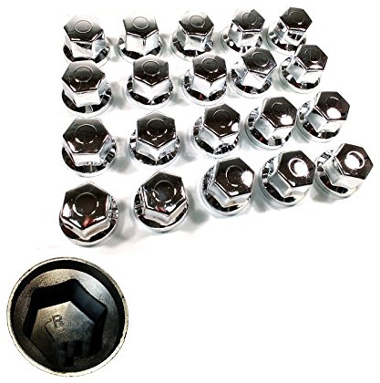 Lot de 20 x 33 mm Écrou de roue cache-vis Chrome pour camions remorques