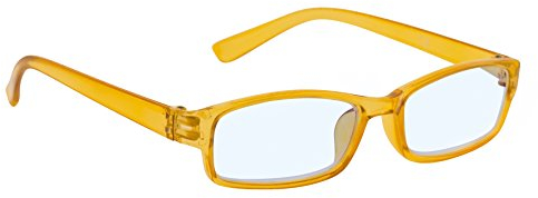 4sold Slim Damen Herren Lesebrille +0.50 +0.75 +1.0 +1.5 +2.0 +2.5 Blaufilterbrille Blaues Licht und UV Schutzbrille Bildschirmbrille fortgeschrittene Gamer Gamingbrille Computerbrille (Orange, 1.00)
