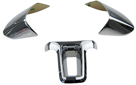 ALU Lenkrad Abdeckung Blenden Clip Chrom im 3tlg Set