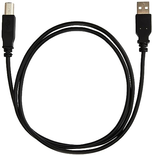 PremiumCord High Speed Câble USB 2.0 A-B M/M, Fiche USB A vers Fiche USB B, Câble de Connexion USB pour Scanner etc., Double Blindage, AWG28, Couleur Noir, Longueur 1 m