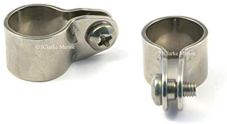J Clarke Marine 3/4 (19mm) or 7/8 (22mm) Slide Clamp Frame Fitting for Boat Canopy Bimini Cover