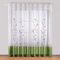 SIMPVALE 2 Stücks Sheer Vorhang Voile Blumen Stickerei Vorhänge mit Ösen Transparent Gardine Wohnzimmer Schlafzimmer Grün 140×245cm (B×H)
