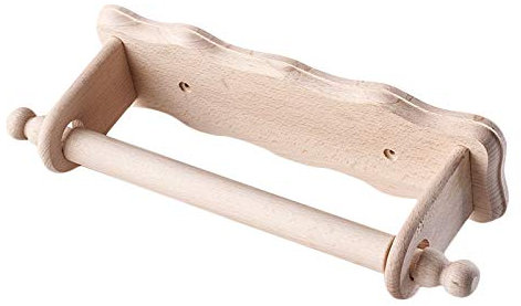 Wooden World Nuovo Cucina PORTAROTOLO FAGGIO Legno Muro Foglio Rotolo Asciugamano di Carta DISTRIBUTORE – Chiaro