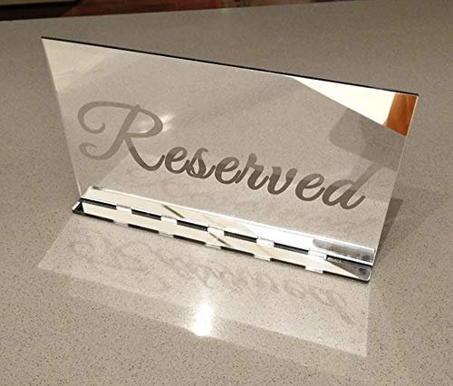YongPan Lot de 2 panneaux de table en acrylique avec miroir réservé - Décoration autonome - Pour mariage - Argenté