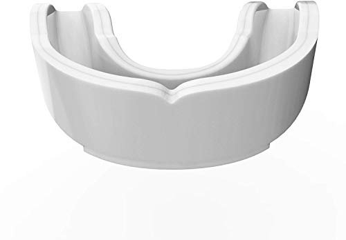 Sportout Mundschutz mit transparenter Hülle, perfekt für Karate, Lacrosse, Hockey, Fußball, Rugby, MMA, Boxen, Kampfsport, Wrestling, Roller Derby und andere Kontaktsportarten (White, 1)