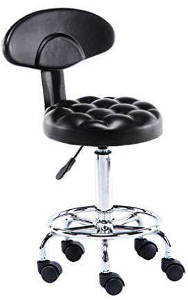 Barstuhl Barhocker Mit Lehne,Edelstahl Barhocker Höhenverstellbar,küchen Werkstatthocker,bartisch Mit Barhocker (Color : Bar stools Set of 2 Black)