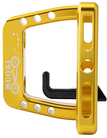 SM SunniMix Alloy Folding Bike Front Carrier Block Halterung Bag Cage Holder für Cycle Mount Rack Adapter, Golden, 53 x 66 x 70 mm