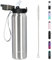 OLDLEY Bouteille d'eau en Acier Inoxydable avec Paille 1L Isotherme Sous Vide Grande gourde en Métal Étanche Garder les Boissons au Chaud et au Froid pour Vélo Camping Sports Gym Adulte Femme Homme