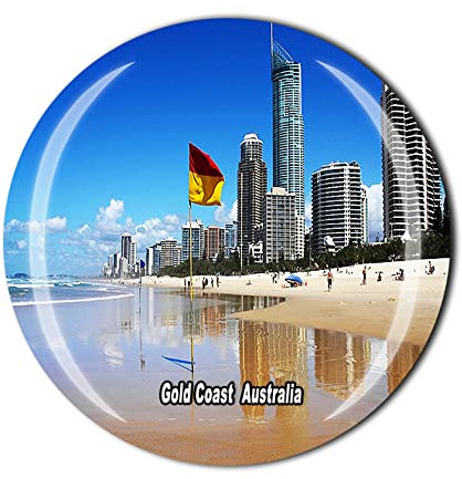 Gold Coast Australia Fridge Magnet Crystal Tourist Souvenir Gift Collection Refrigerator Magnetic Sticker