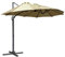 Outsunny 4.5 m Patio Cantilever Roma Parasol, Large Double-Sided Rectangular Garden Umbrella with Crank Handle, 360° Cross Base for Bench, Outdoor, Khaki