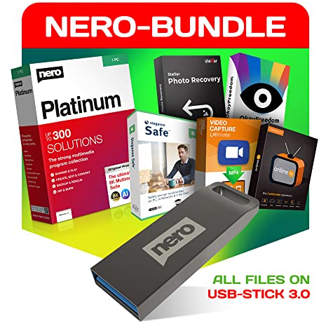 Nero Super-Bundle | Multimedia, Videobearbeitung, Backup, Medienverwaltung, Brennen, PC beschleunigen, Datensicherung, Foto, Video, Musik | Windows 11 / 10 / 8 / 7