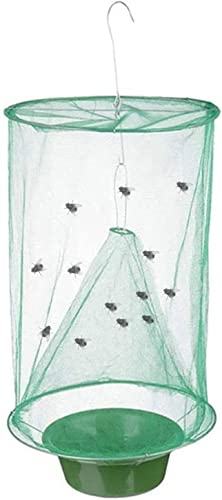 TKTTBD Ranch Fliegenfalle,Faltbare Hängender Fliegenfalle,Fliegenfängerkäfig,Ranch Fly Trap,Wiederverwendbarer Fly Trap Net Insektenfalle für Outdoor Ranch Fliegenfalle, Pferdestall, Bauernhof, Hof