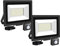 RIGIDON 2x 50W Projecteur d'extérieur Led Avec Detecteur de Mouvement, 5000 LM 6000K Blanche Froide, IP66 étanche Éclairage de Sécurité Extérieur, Projecteur led de Patio Garage Terrasse Jardin