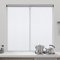 DALINA Textil - Cortina Cocina translúcida 90 x 210 cm - Visillo para Cocina, Comedor, Marco de Puerta 1 Pieza Tejido Gasa Finas Diseño Rayas Blanco