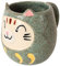 Mino Ware CPM023 Japanische Keramiktasse Daruma Katze hergestellt in Japan (Japan Import) (salbeigrün)