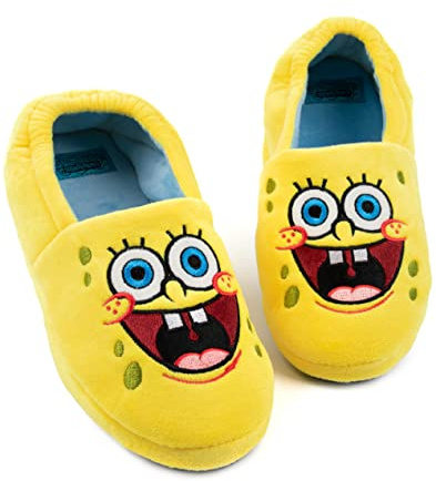 SPONGEBOB SQUAREPANTS Kinder Pantoffeln Charakter gelbes Haus Schieberegler