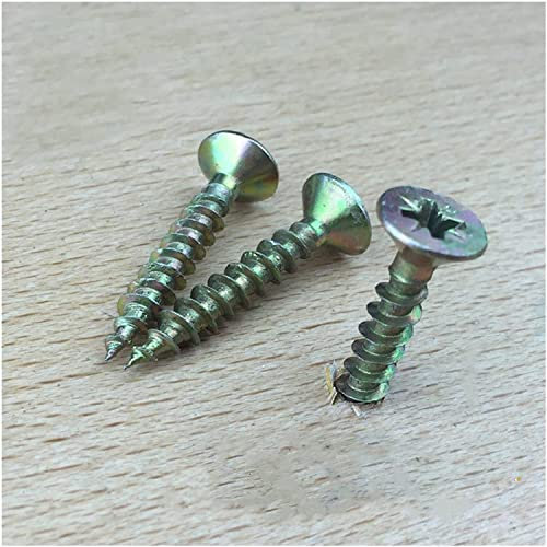 Screw 100 pcs Cross head self - tapping screw dry wall nail with hard flat head wood screw fiber nail m3.5 m4 m5 (Size : 30mm) (35mm)