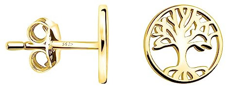 SOFIA MILANI - Damen Ohrringe 925 Silber - vergoldet/golden - Baum Ohrstecker - E2197