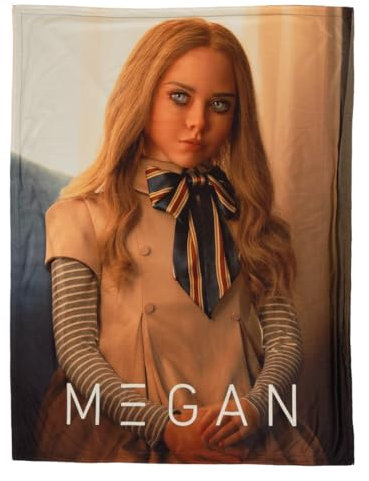 Franco M3GAN Bedding Superweicher Plüsch-Überwurf, 116,8 x 152,4 cm, offizielles Lizenzprodukt, Sammlerstücke