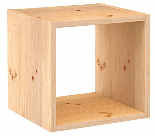 Astigarraga Kit Line Modulares Regal, 1 Dinamic-Würfel, massives Kiefernholz, 36,2 x 36,2 x 33 cm