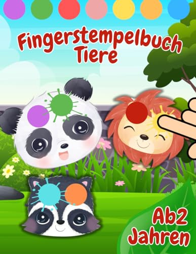 Fingerstempelbuch Ab 2 Jahren - Tiere: Malen, Schneiden und Gestalten! Das Buch enthält auch interessante Fakten über Tiere.