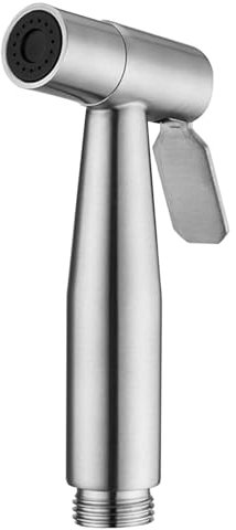 Douchette Bidet pour WC en acier inoxydable 304 - Pulvérisateur à main pour salle de bain, nettoyage des couches et du papier hygiénique (argent)