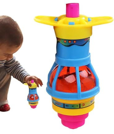 Aizuoni Tops Launchers | Spinner Top Launch with Led Light up Toy | Tops Launchers Flashing Toys for Kids,