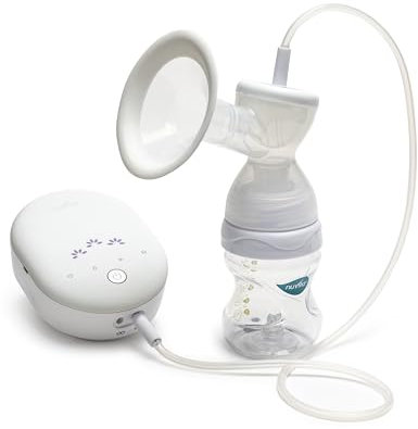 Nuvita Materno Smart 1287X - Tiralatte Elettrico Singolo Ricaricabile a 3 Fasi - inclusi: 5 sacchetti per latte, 1 adattatore per collegare il tiralatte ai sacchetti, 10 coppette assorbilatte