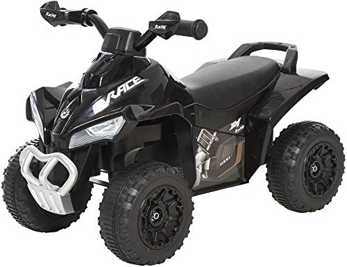 HOMCOM Ohne Strom Ride-On-Auto für Kleinkinder 18-36 Monate Schwarz | Fuß-zu-Boden-Schieber, mit Musik & Lichtern