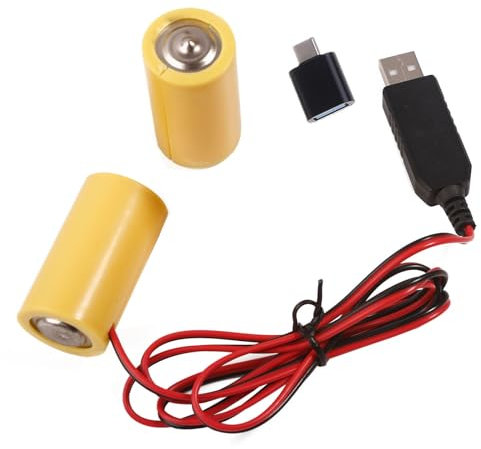 Universal LR14 C Battery Eliminators USB Powered Cable With Type C Adapter Replace 2Pcs 1.5V C Size Battery For LED Lamp 1.5V Alkaline Battery