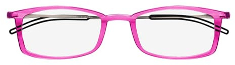 ThinOptics Reading Glasses 2.5, Pink Frame, Slim 4mm Case, Compact, Readers