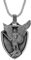 JewelryWe Heiliger Michael Kette Herren: Vintage Edelstahl Erzengel Saint Michael Schild Anhänger Schutzpatron Halskette Religiöses Amulett Schmuck für Männer Frauen Silber