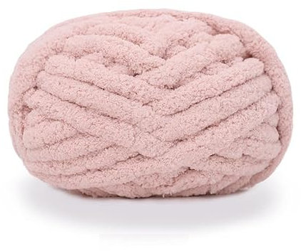 maikeduo Dicke Wolle, Diameter 2cm Chunky Wool, Grob Gestrickte Kuscheldecke, Roving Garn Zum Handstricken Häkeln, Grobstrick Weiches Wollgarn Haustier Bett Sofa (Hell-Pink)