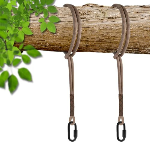 Awroutdoor Fixation de balançoire, kit de fixation pour hamac, fixation pour fauteuil suspendu avec 1 mousqueton en acier inoxydable pour charge lourde