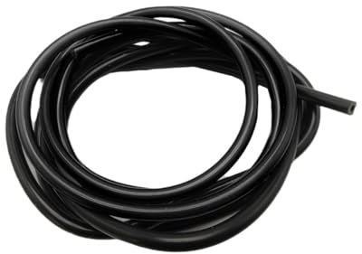 JNNJ Tuyau Silicone à Vide pour Automobile, Haute Température, 3 Mètres, Noir, Silicone, 5mm