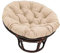BaoTom Gartenstuhlauflagen Papasan Schaukelstuhl Sitzkissen, Rund Papasan Sessel, Polster für Sessel Verdickte Schaukel Papasan Stuhlkissen Outdoor Hängesessel Kissen(Khaki,40 * 40cm)