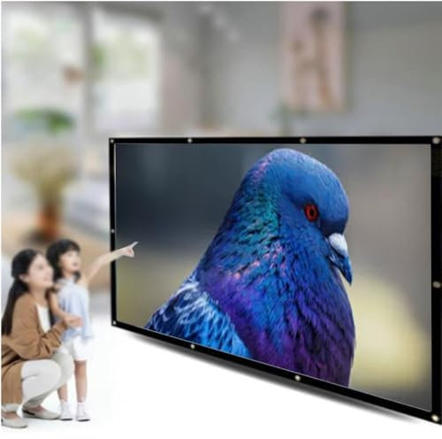 ZIUSFAC Klappbare Projektionsvorhang 50 Zoll Beamer Leinwand 16:9 Tragbare Film Projektion Leinwand Groß 4K HD Projektionsleinwand Für Outdoor Indoor Heimkino(50inch-4:3)