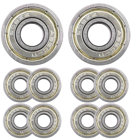 Ieron 10 Stück 608ZZ ABEC-11 doppelt geschirmte Kugellager, doppelte Metallkugellager für Skateboard-Scooter und Rollschuhe