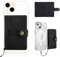 ZICISI for Apple Magsafe Wallet,PU Leather Magnetic Wallet for iPhone 16/15/14/13/12 pro Max/Mini/Plus,5 Card Holders with RFID Blocking, Black