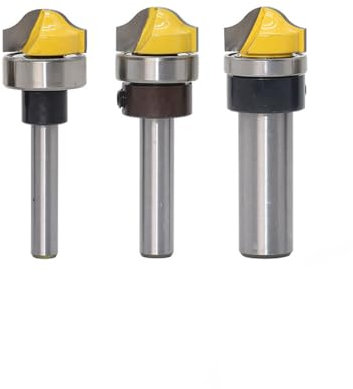 3 fresas para fresadora, 1/4'', 8, 1/2'' vástago de carburo cementado para carpintería, herramientas para ranuras de trinchera
