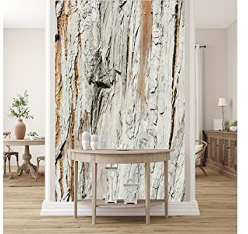 Glücksvilla - Fototapete, selbstklebend (120 x 250 cm (BxH) - div. Maße - Vlies-Tapete XXL Wand-Deko - Holz-Details 3 - Frankreich Deko Natur Baum Holzwand Holz-Optik Fotografie x