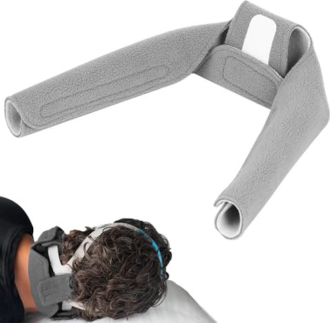 CPAP Nacken Polster CPAP Nackenpolster Kopfbedeckung Gurt Abdeckung Universelle Schlafapnoe Masken Nackenpolster, Grau