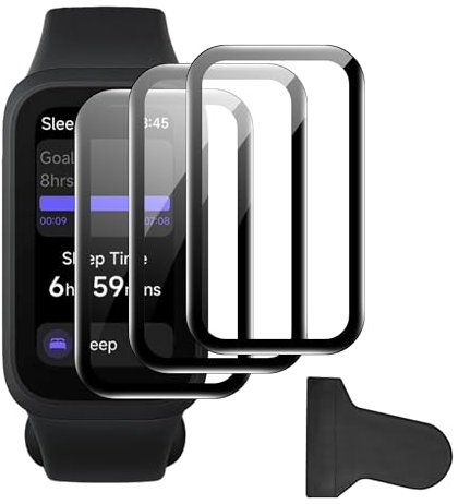 FDHYFGDY 3 Piezas Pantalla para Xiaomi Smart Band 9 Active Protector de Pantalla, [Cobertura Completa] Película Delgada Compuesta HD, Doblado Libre, [Anti-Arañazos] para Xiaomi MI Band 9 Active