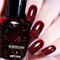 Sparkling Wine Red Nail Polish - Quick Dry, Chip-resistant & Long-lasting Burgundy Nail Varnish - Perfect for Home Nail Art - Non-bake Formula gives a Glittery Shine