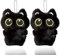 2 Stk Gefüllter Katzen-Plüsch-Schlüsselanhänger, schwarze Katze Plüsch - Schwarze Katze Plüsch-Cartoon-Plüsch-Schlüsselanhänger,Schwarze Katze Stofftier Plüsch Schlüsselzubehör