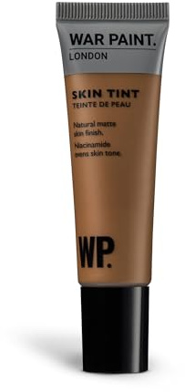 War Paint Skin Tint Matte Tinted Moisturiser with Niacinamide, T7 30ml | Lightweight Tinted Moisturiser for Men with Niacinamide, Hydrates Skin and Helps Even Out Skin Tone, Natural Matte Finish