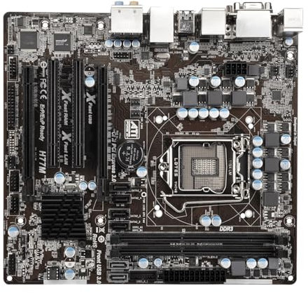 QWEOWW Scheda Madre Fit for ASRock H77M Intel H77 LGA 1155 DDR3 16GB Supporta i7-3770 i5-3570 i5-3470 i5-2500 i3-3220 i3-2100 CPU Micro ATX