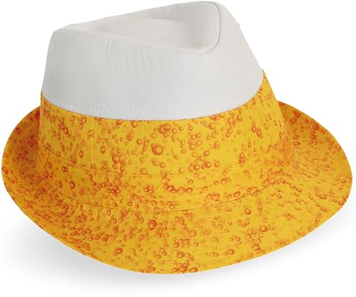 Bier Hut Trilby Hut Pils Kühles Blondes KW 59 cm für Herren Kostüm-Zubehör Fasching Karneval Männertag JGA